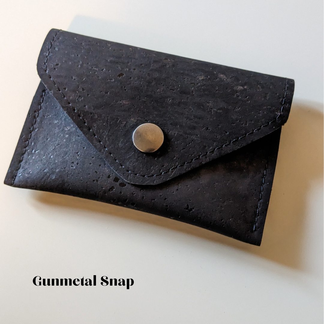Cork Mini Envelope Wallet - Ebony