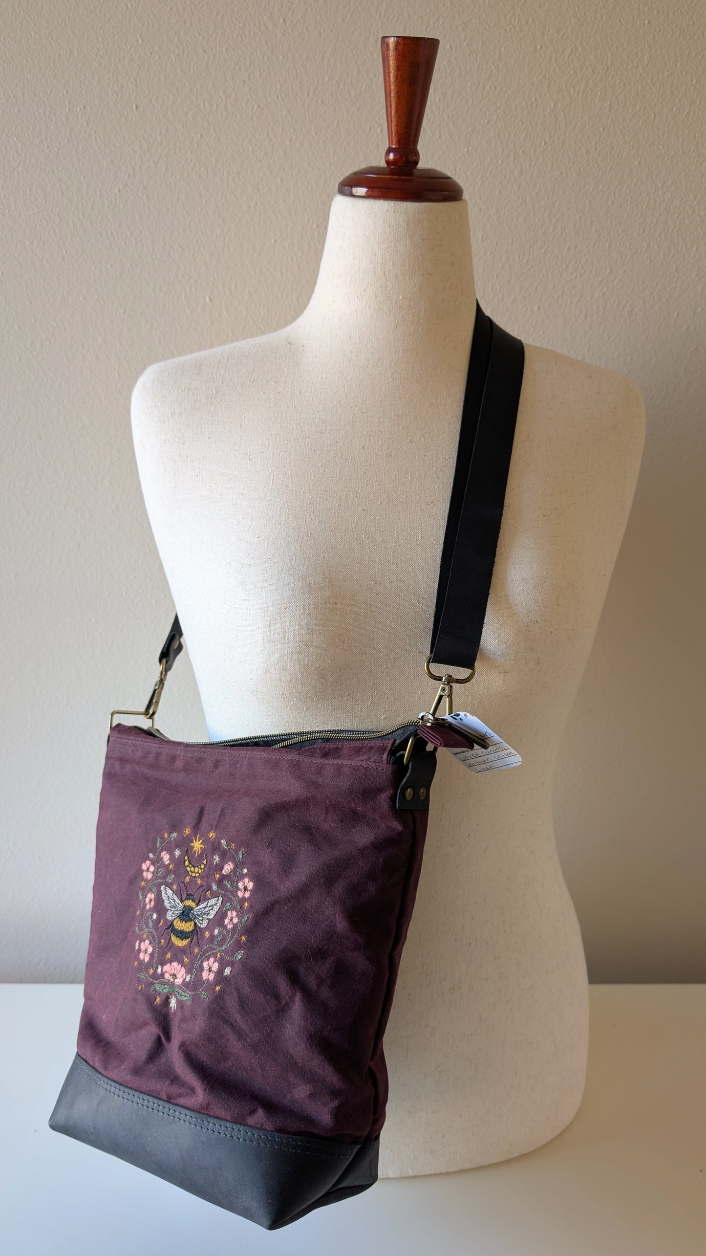 Willow Waxed Canvas Crossbody - Queen Bee