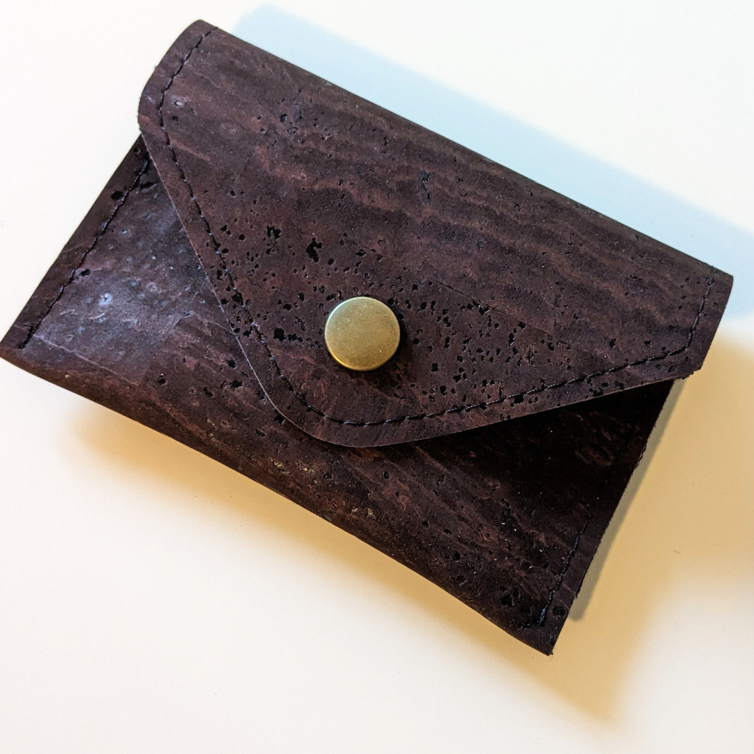 Cork Mini Envelope Wallet - Chocolate