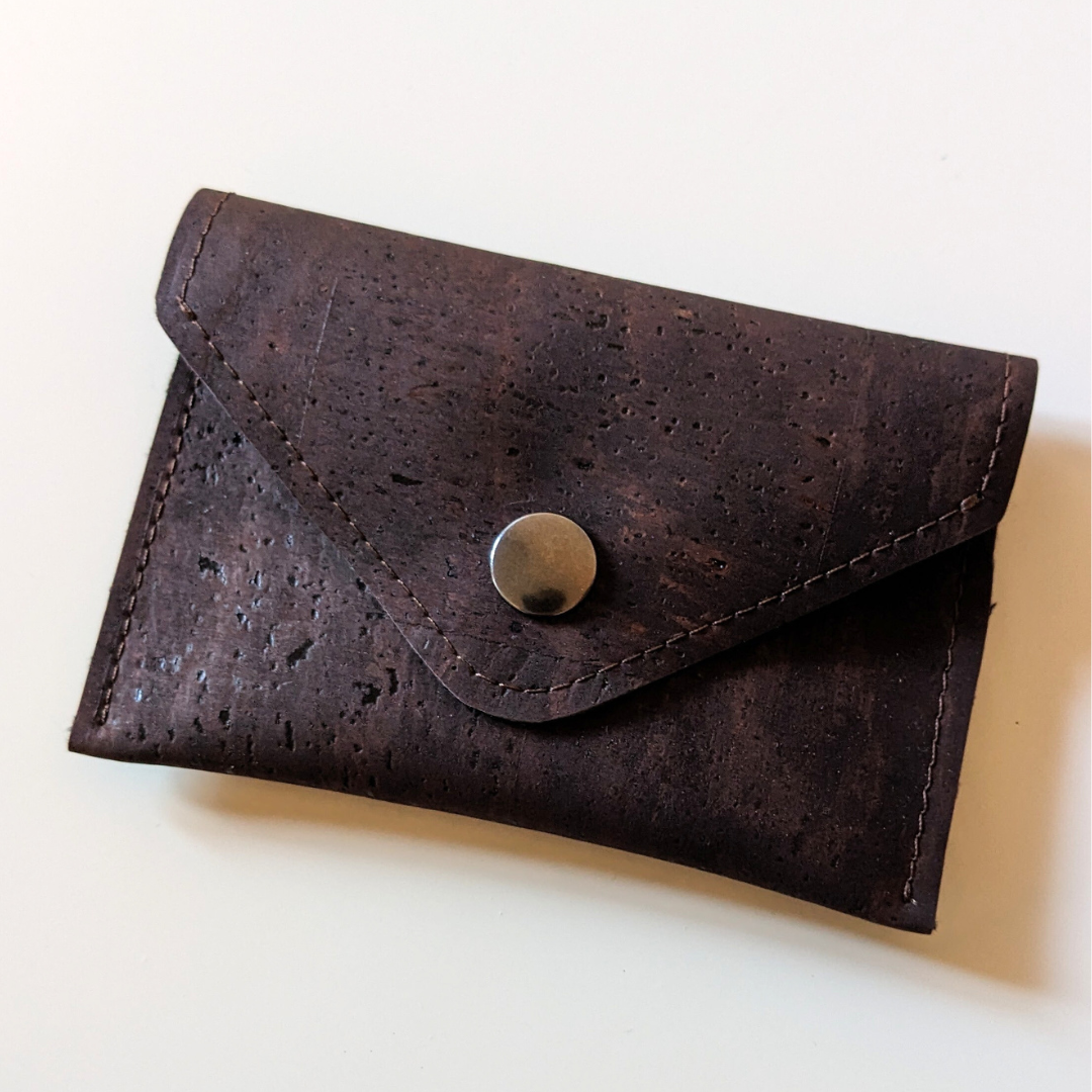 Cork Mini Envelope Wallet - Chocolate