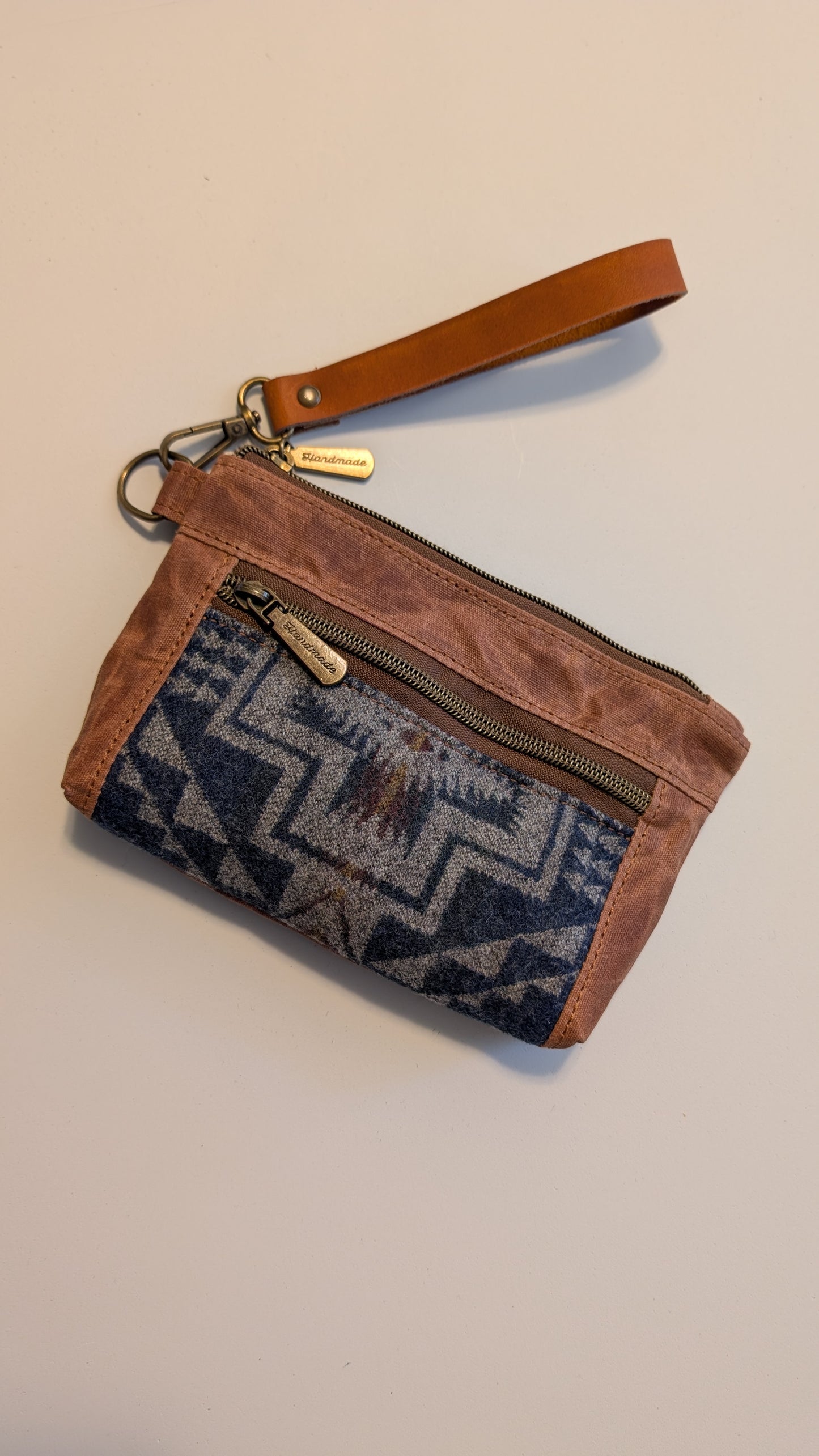 Devon Wristlet -Pendleton Wool ® Harding Earth