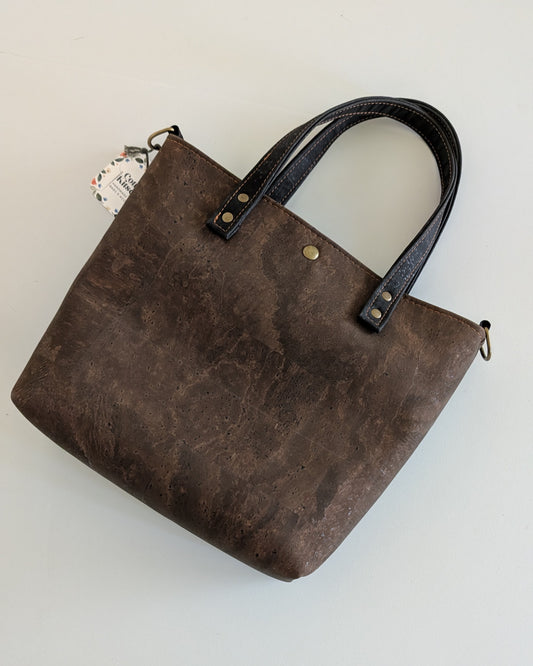 Lisbon Handbag in Chocolate & Daisies